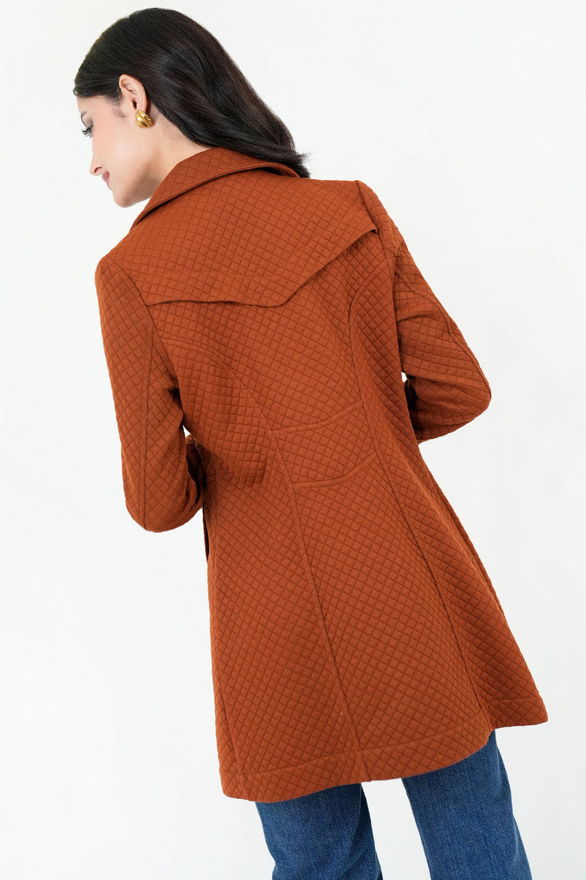 Chaqueta Larga Tela Bomber