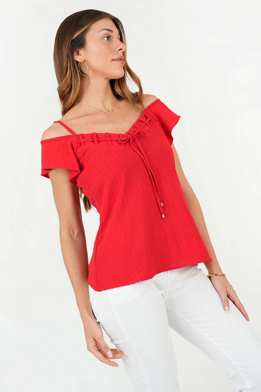 Blusa Vienna Labrada Off Shoulder Escote V
