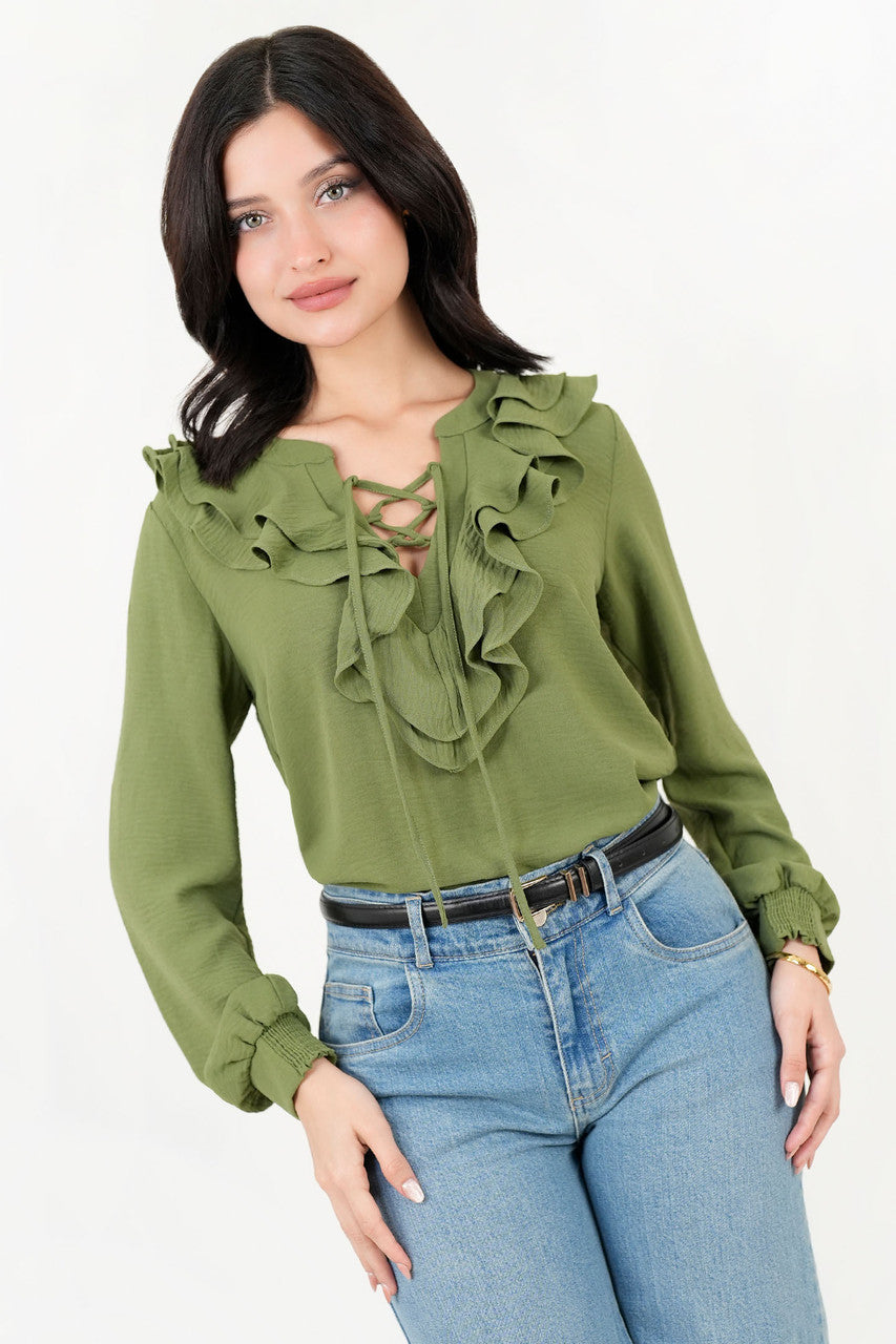 Blusa Manga Larga Estilo Boho