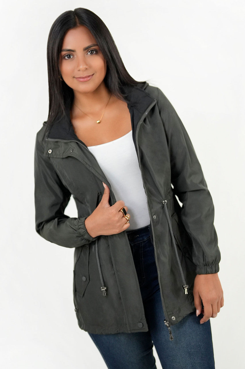 Casaca Reversible Impermeable con Capucha