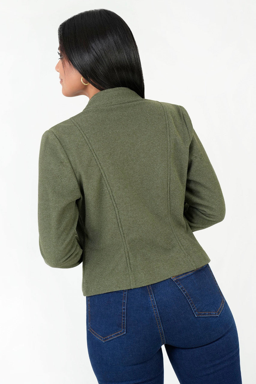 Chaqueta Corta Chompero con Cuello Neru