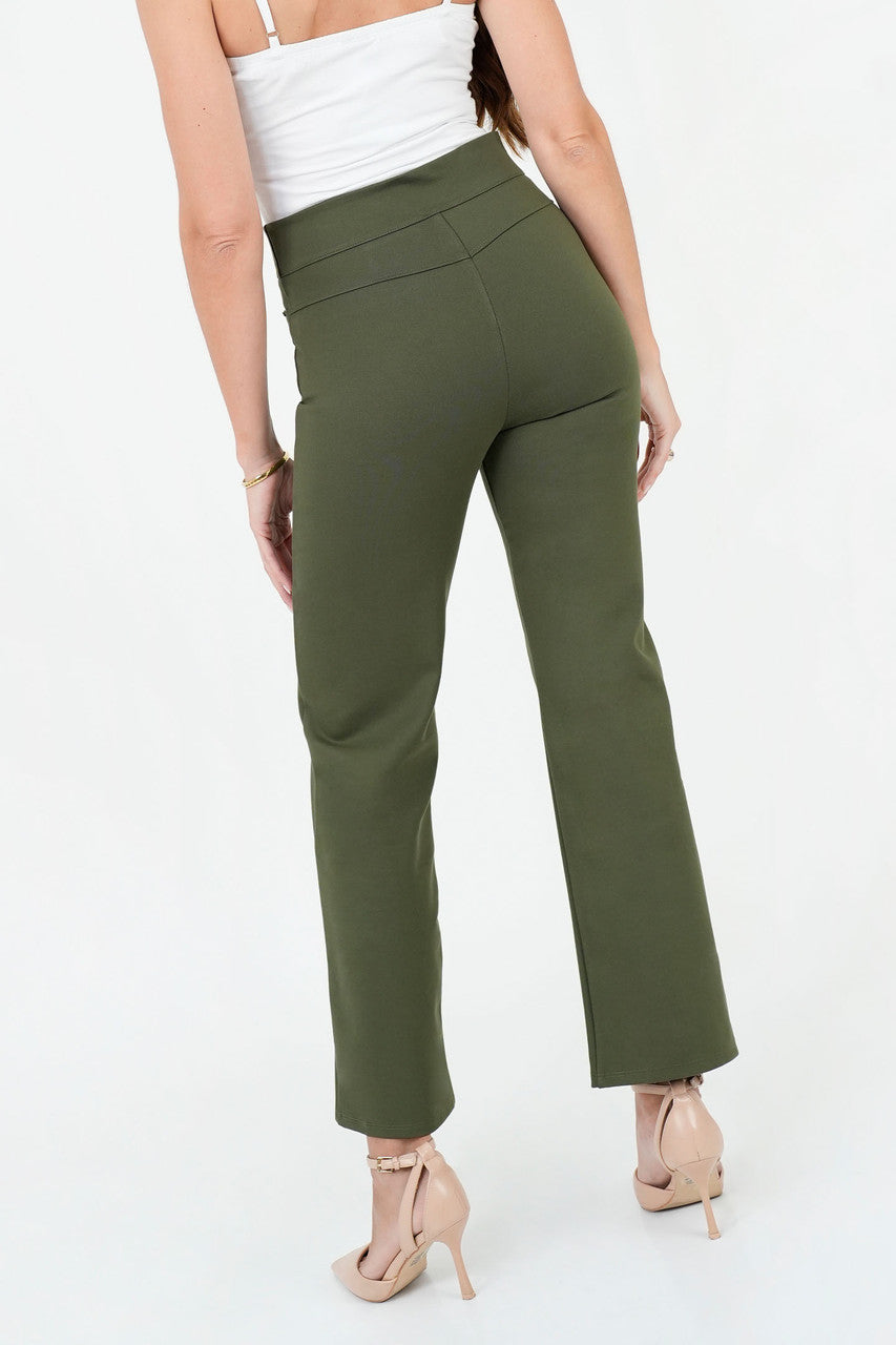Pantalón Corte Recto Tela Loma con Pretina Anatómica