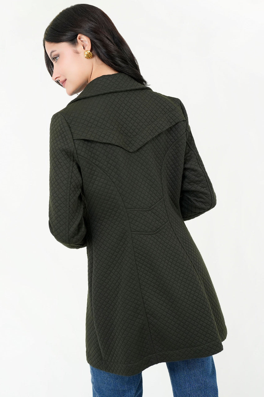 Chaqueta Larga Tela Bomber