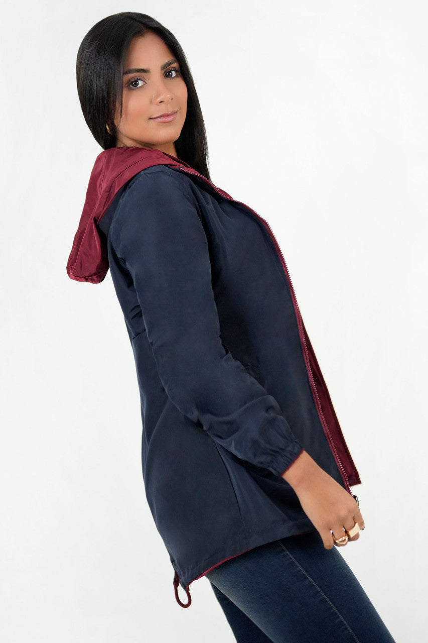 Casaca Reversible Impermeable con Capucha