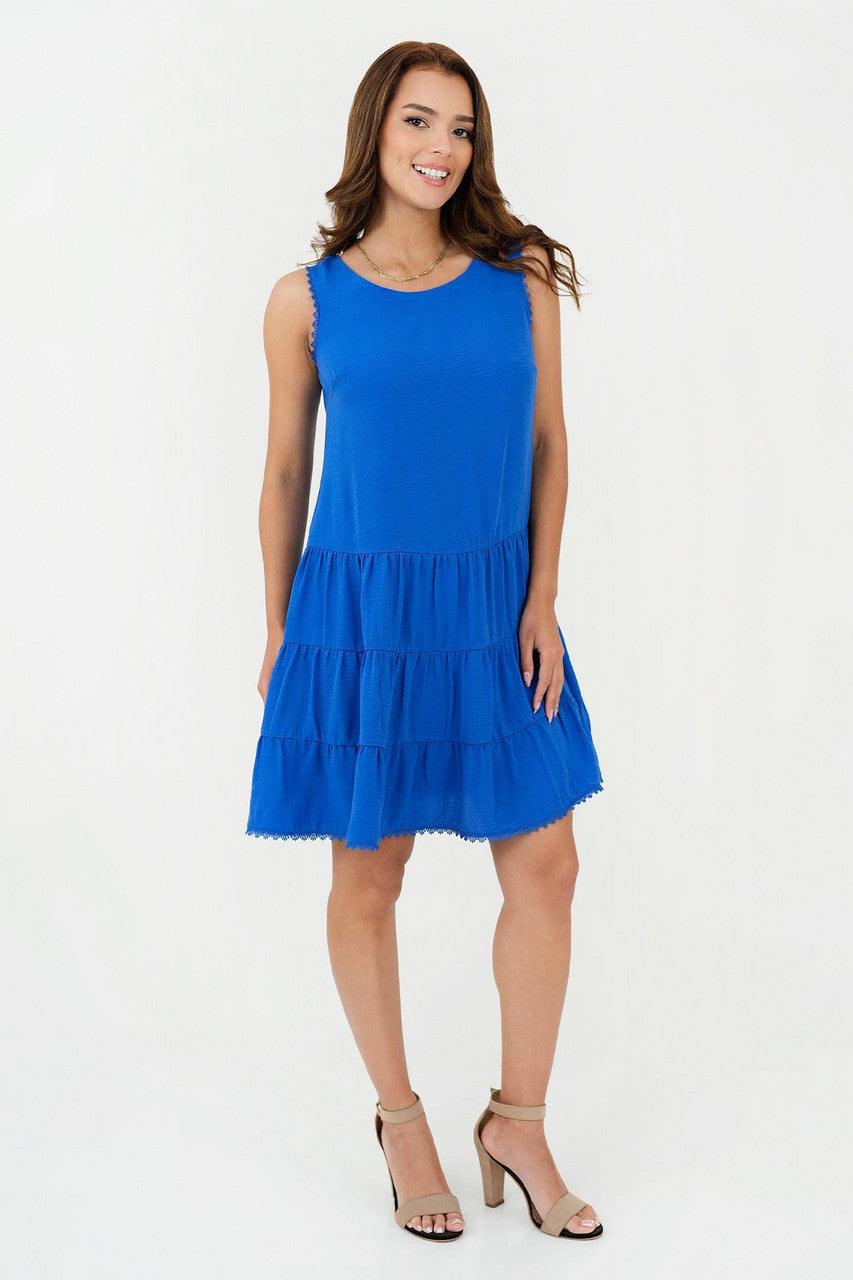 Vestido Manga Cero Escote Ojal