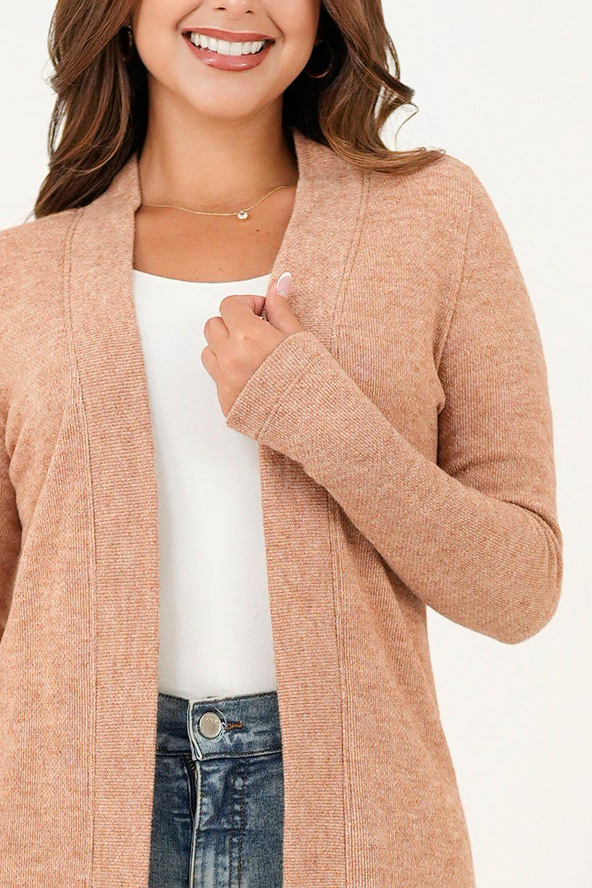 Cardigan manga larga