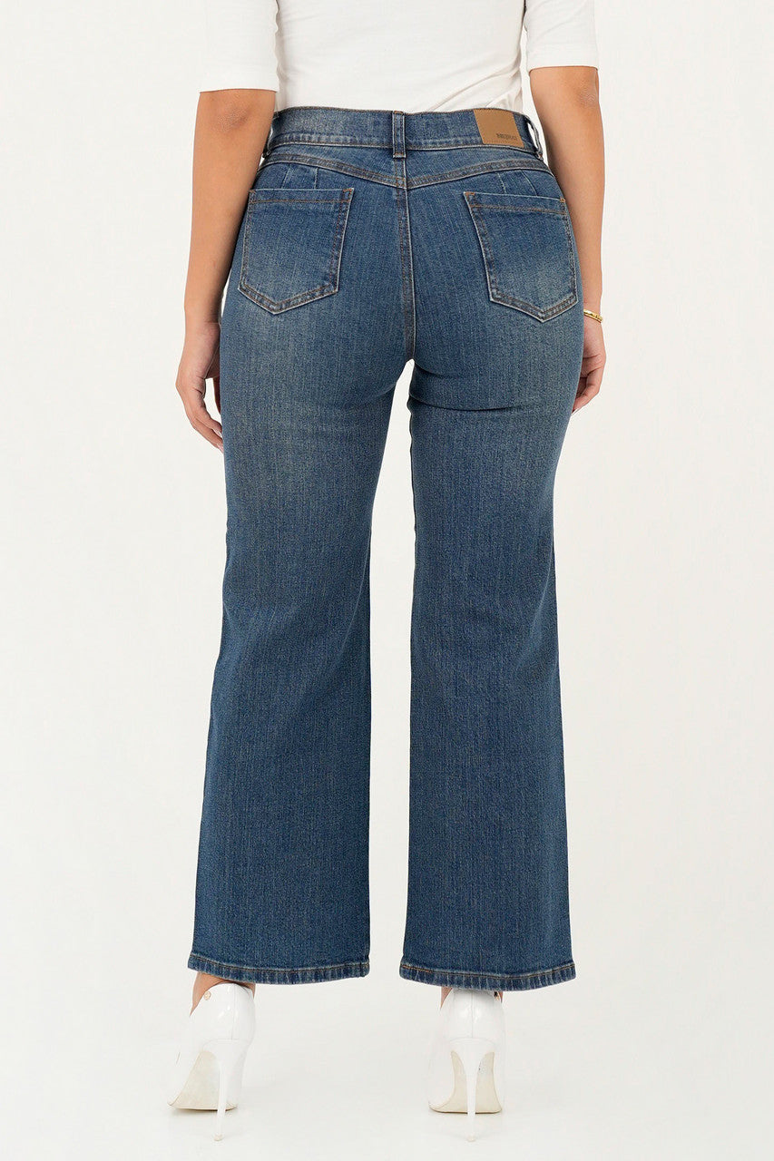 Pantalón Recto Pretina cruzada