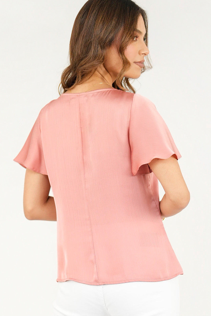 Blusa manga corta acampanada