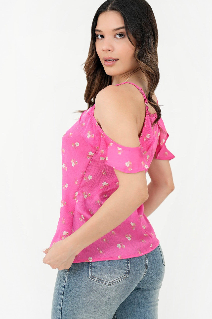 Blusa manga corta shoulder
