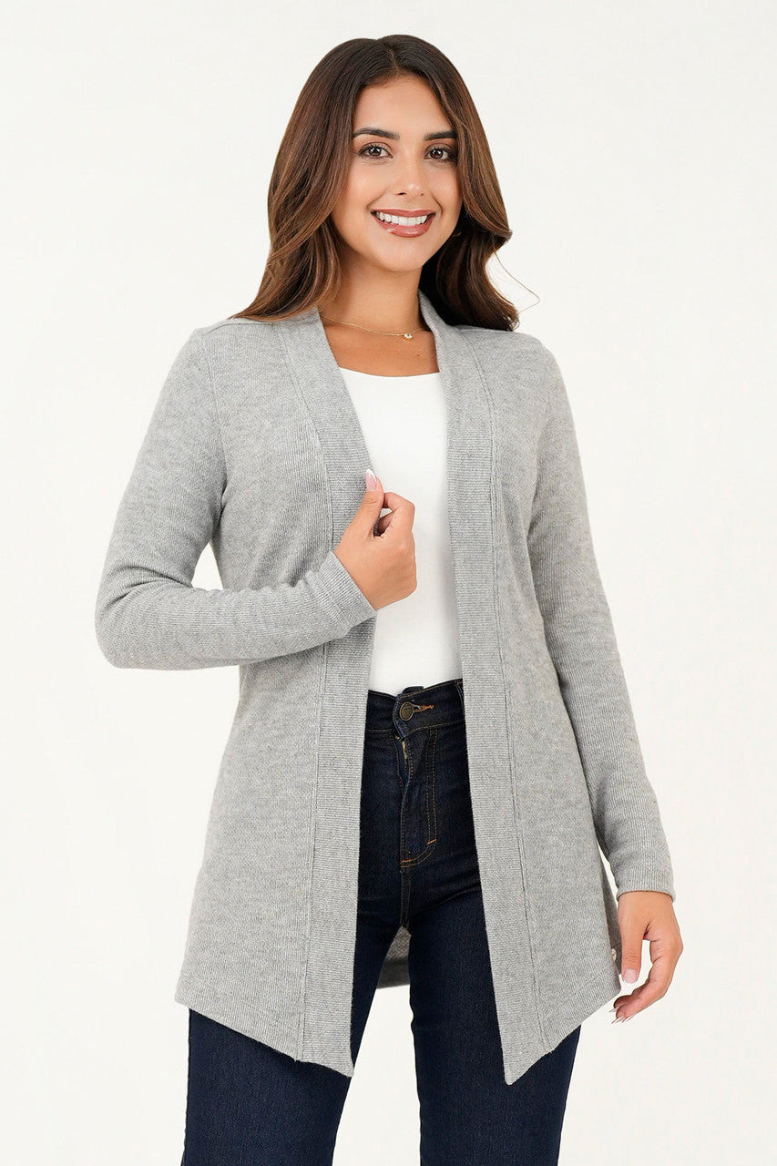 Cardigan manga larga