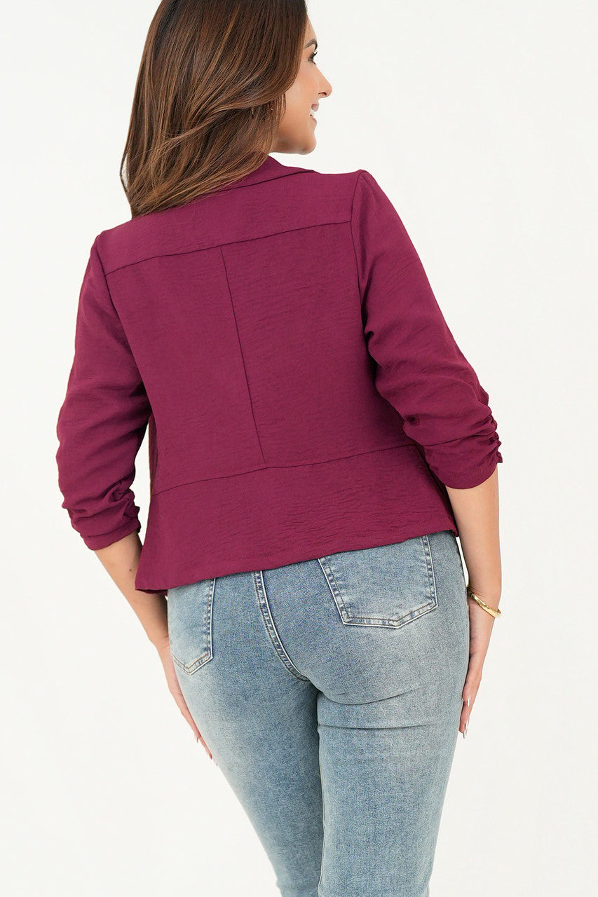Chaqueta manga 3/4 solapa doble