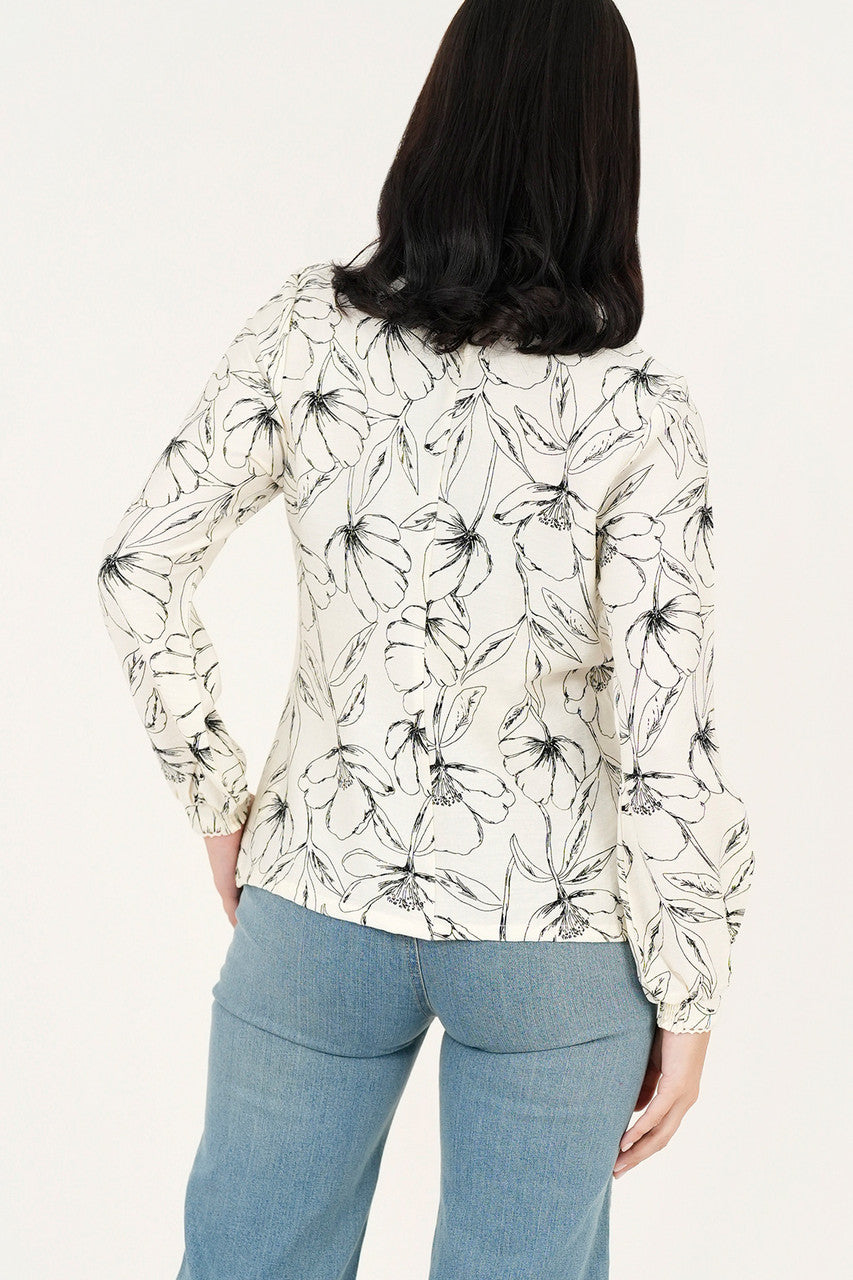 Blusa manga larga abertura lagrima