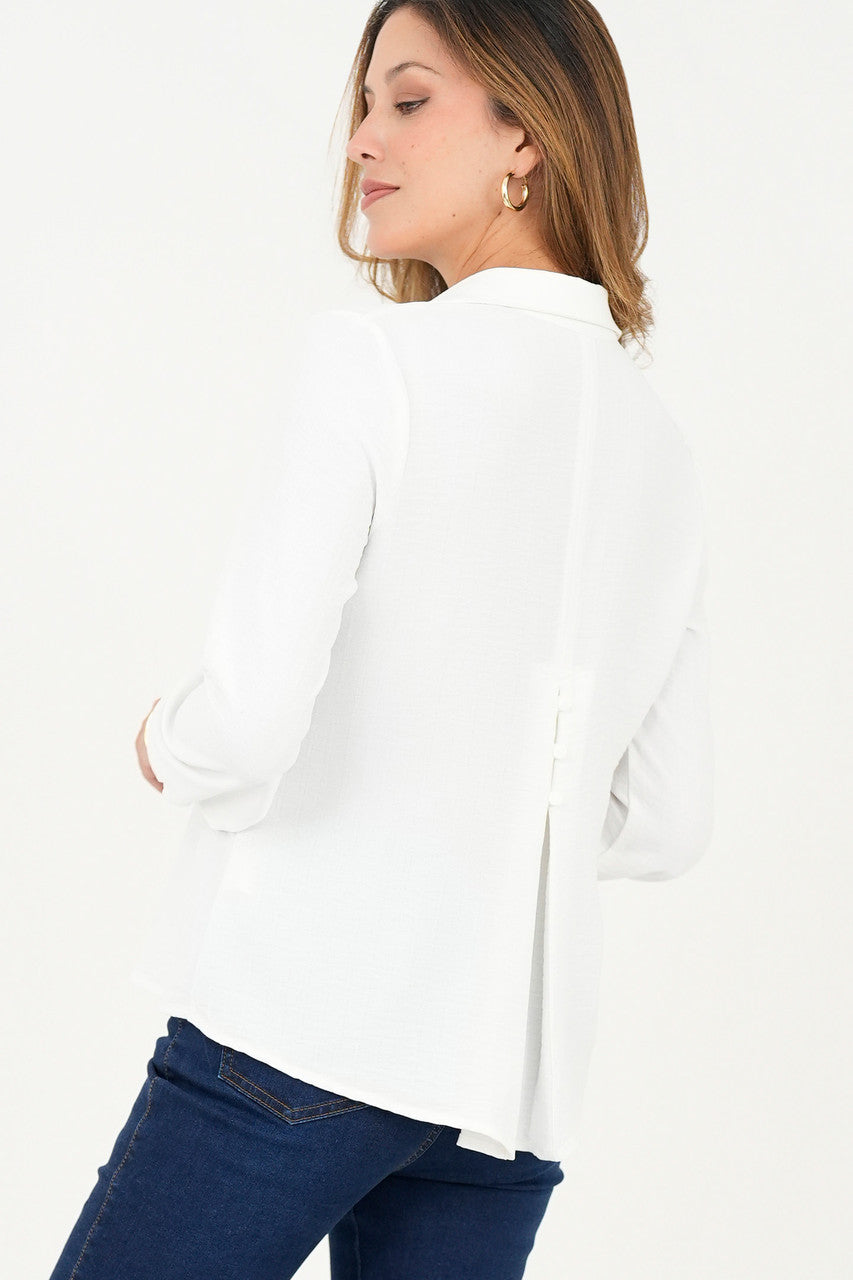 Blusa manga larga cuello sport