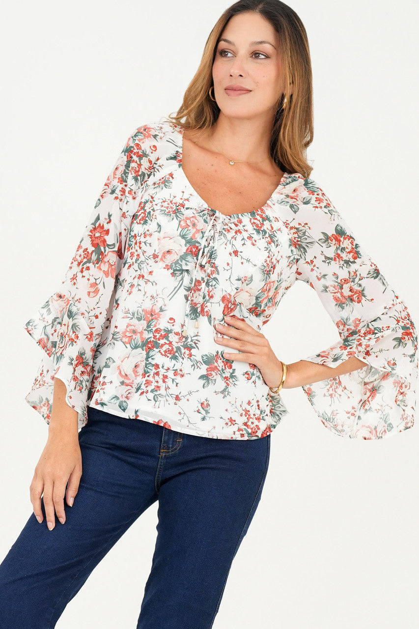 Blusa manga larga.