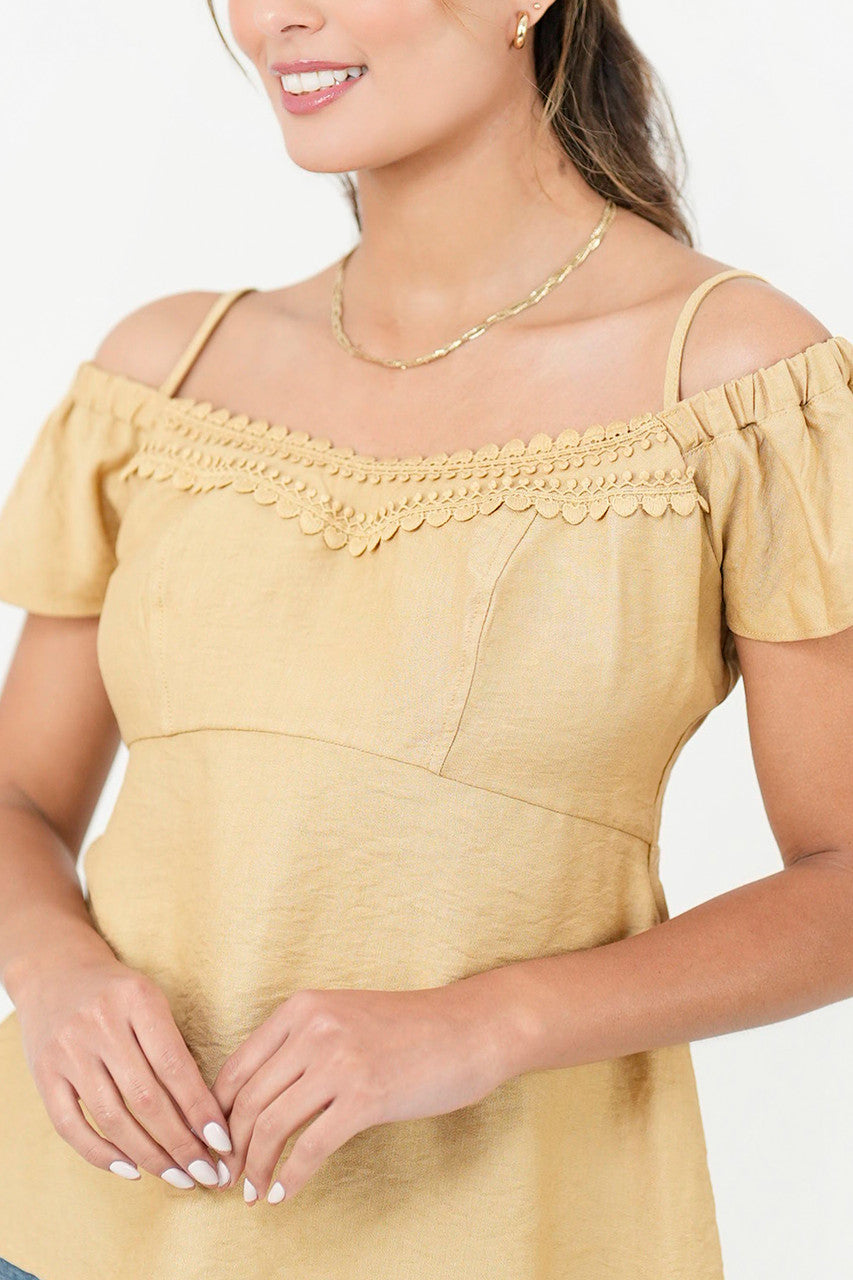Top Tiras Delgada Off shoulder