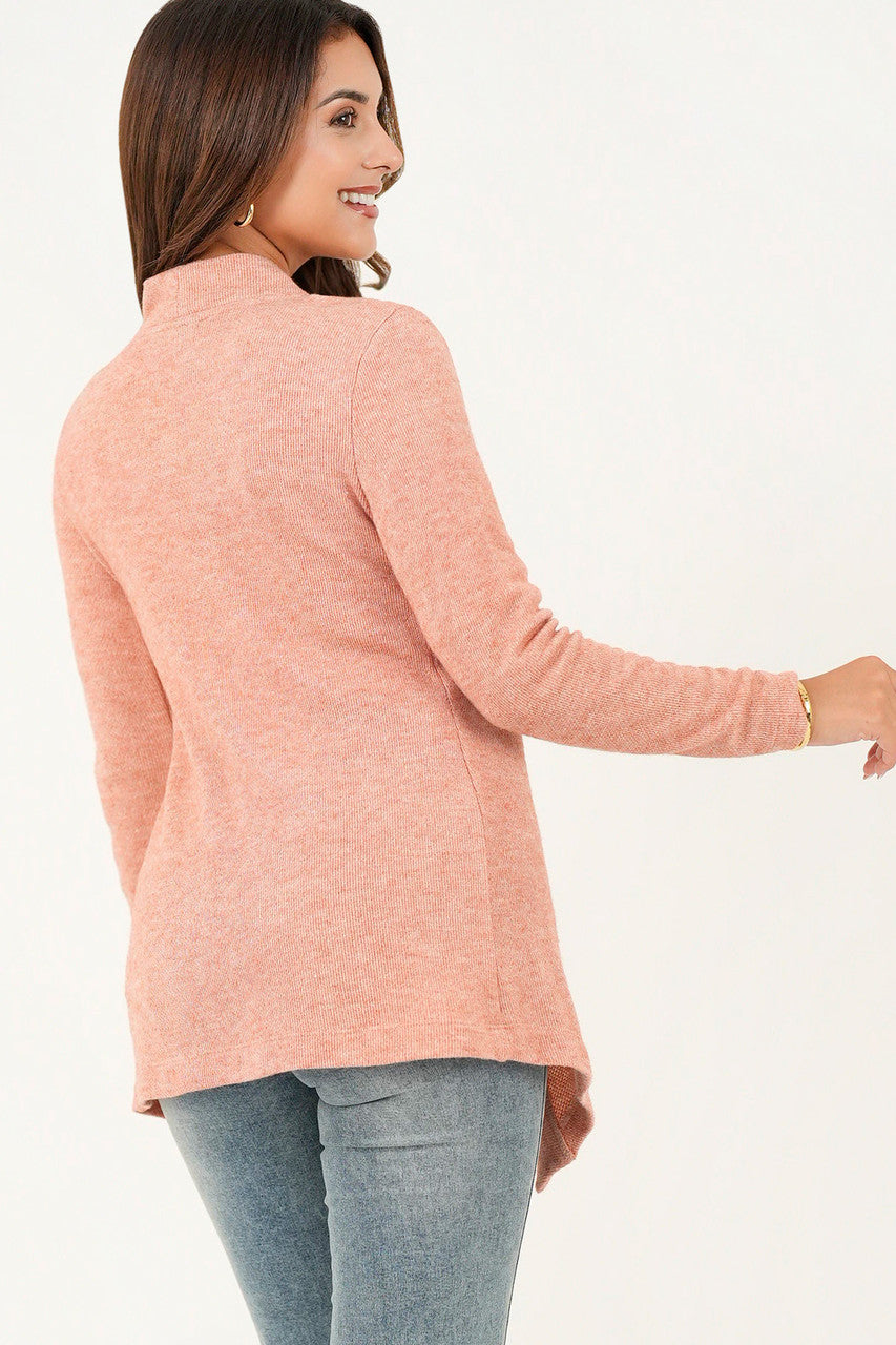 Cardigan manga larga