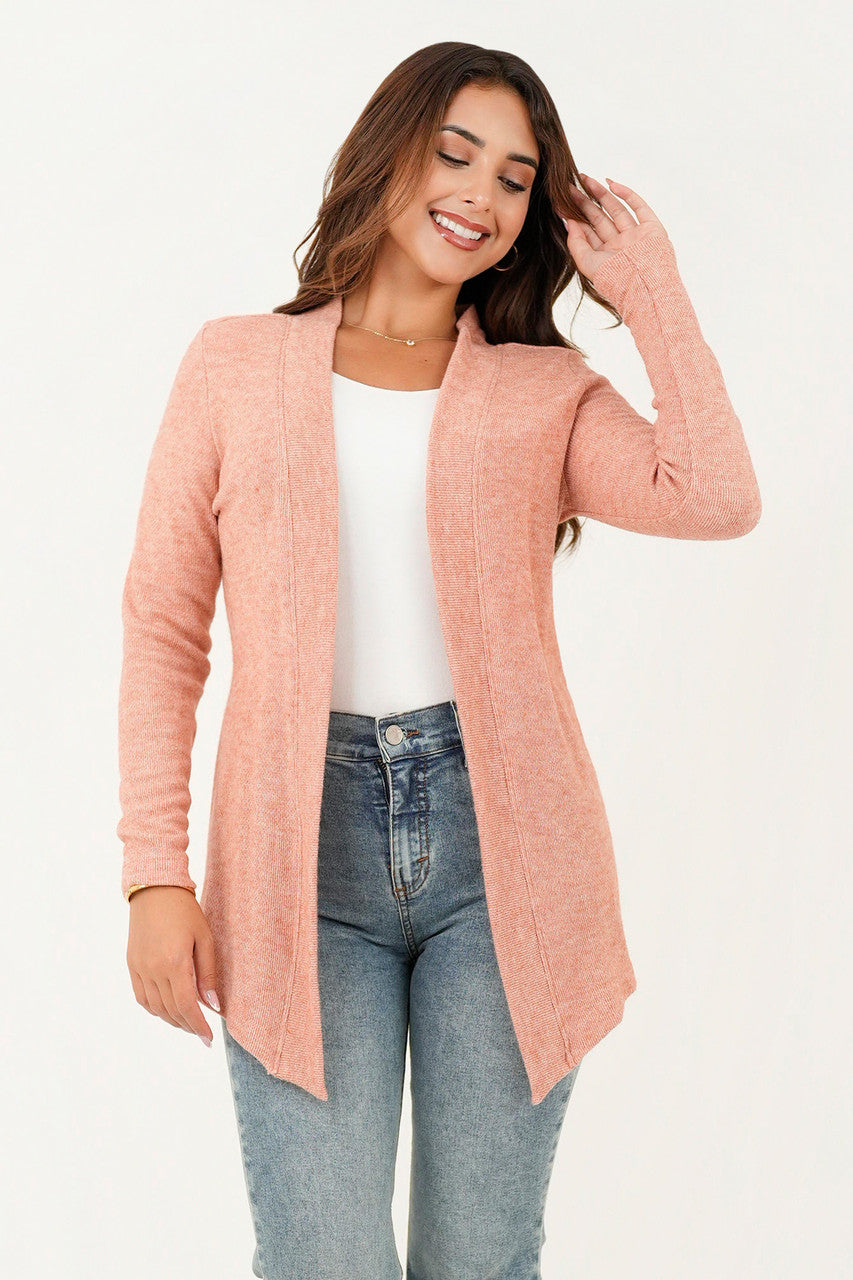 Cardigan manga larga
