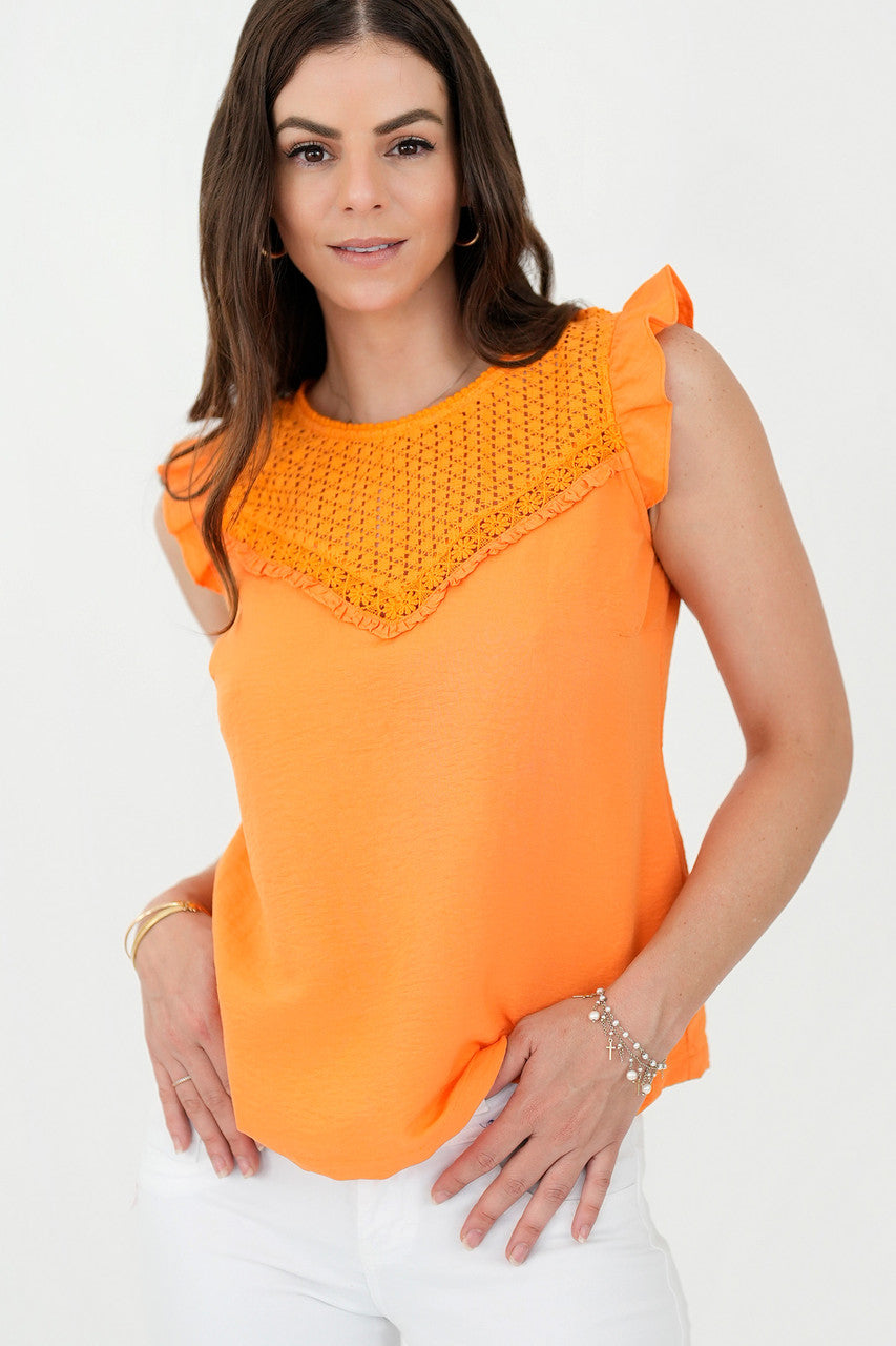 Blusa manga cero Escote espalda
