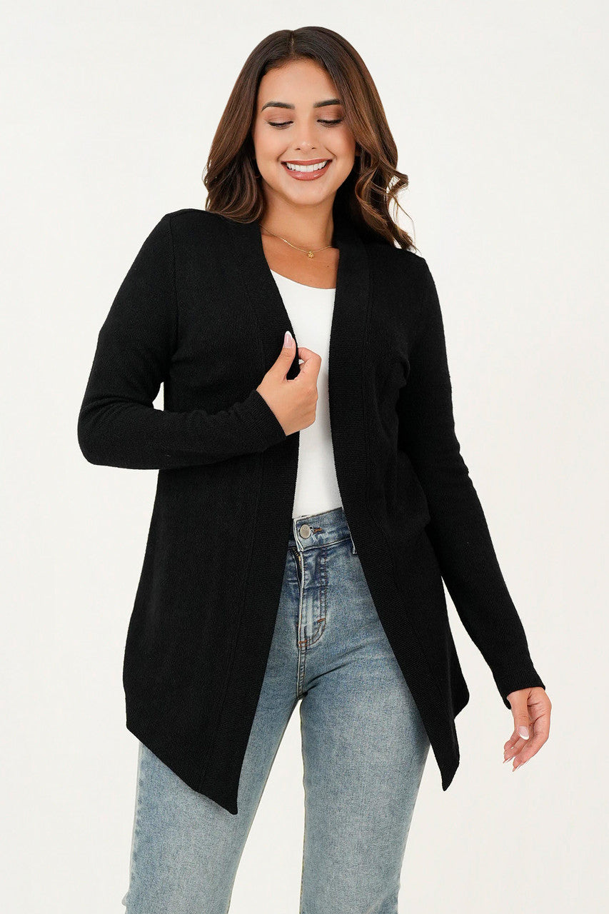 Cardigan manga larga