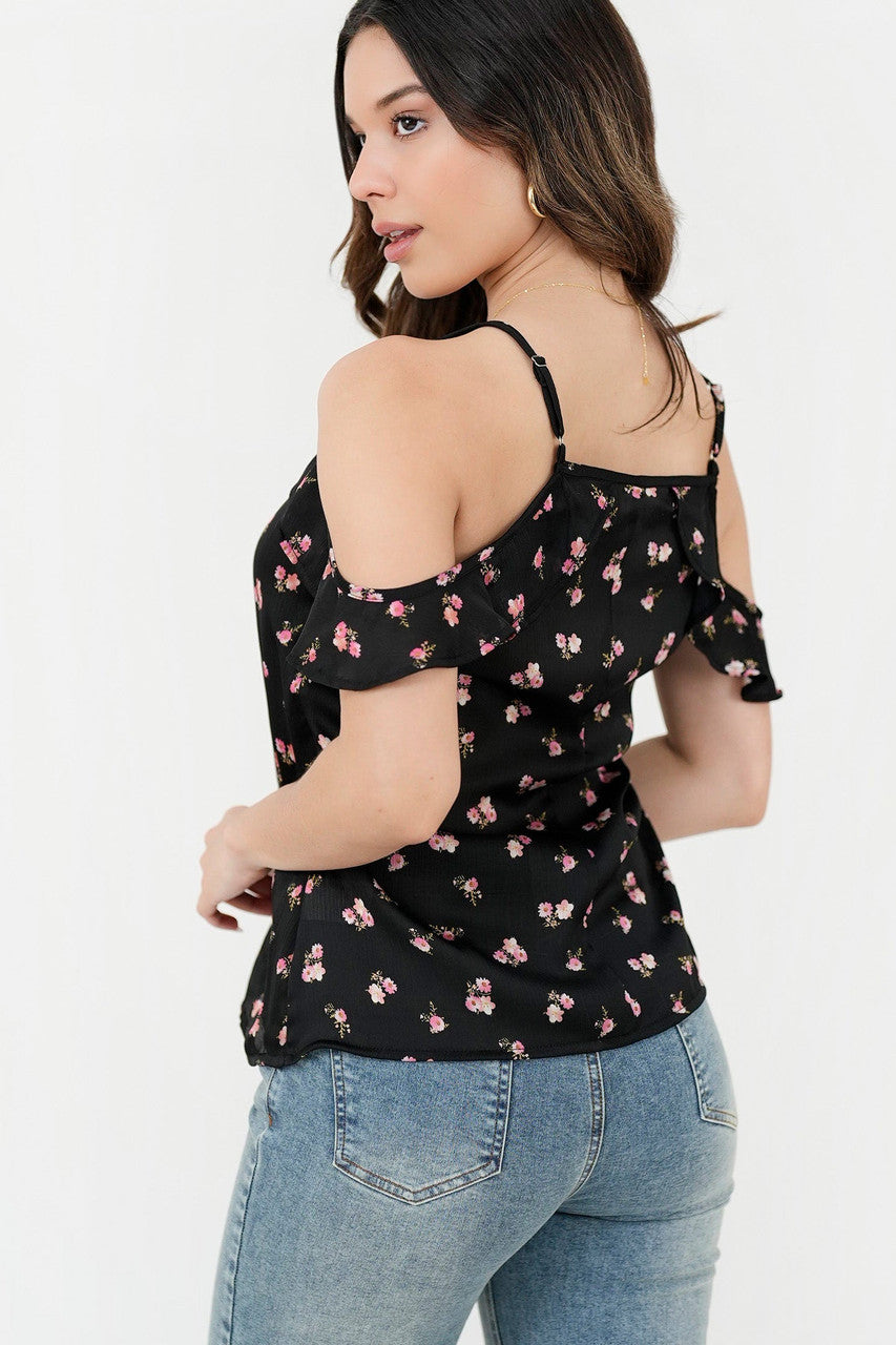 Blusa manga corta shoulder