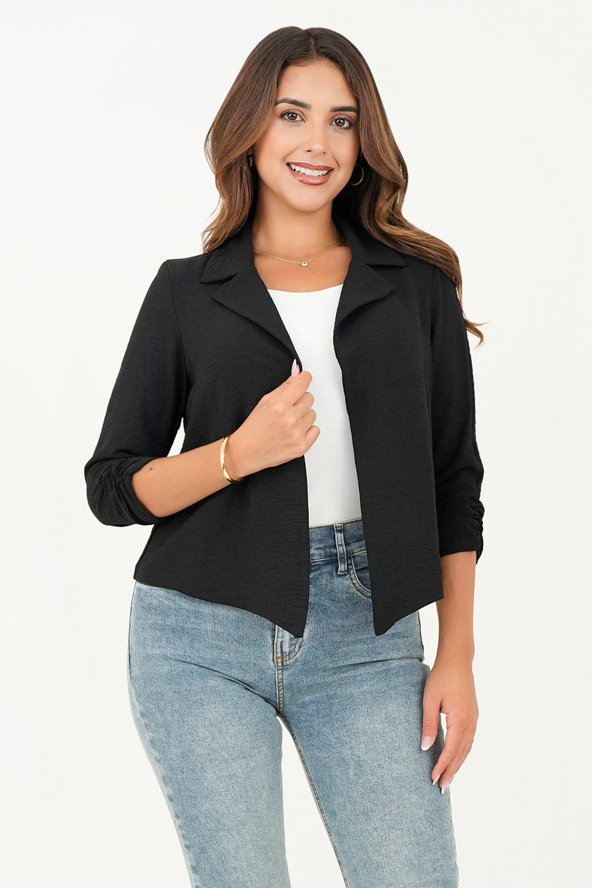 Chaqueta manga 3/4 solapa doble