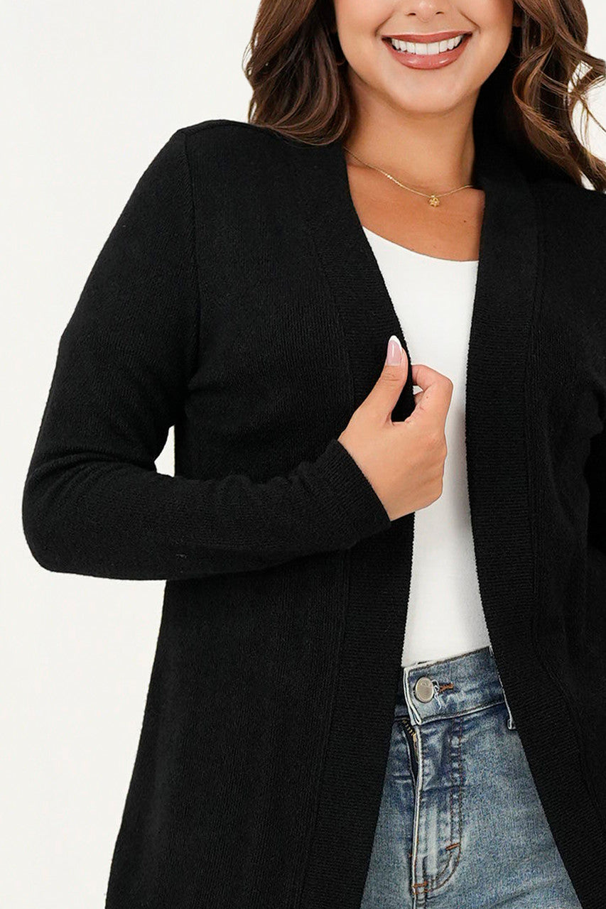 Cardigan manga larga