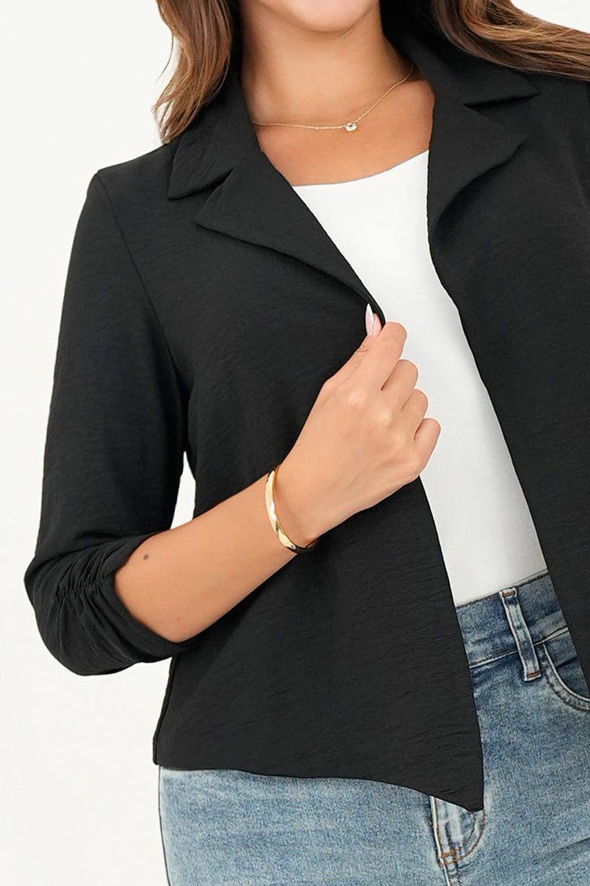 Chaqueta manga 3/4 solapa doble