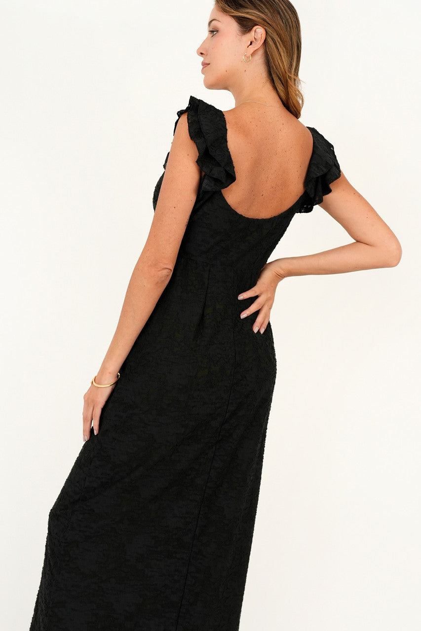 Vestido largo con escote corazón y corte princesa