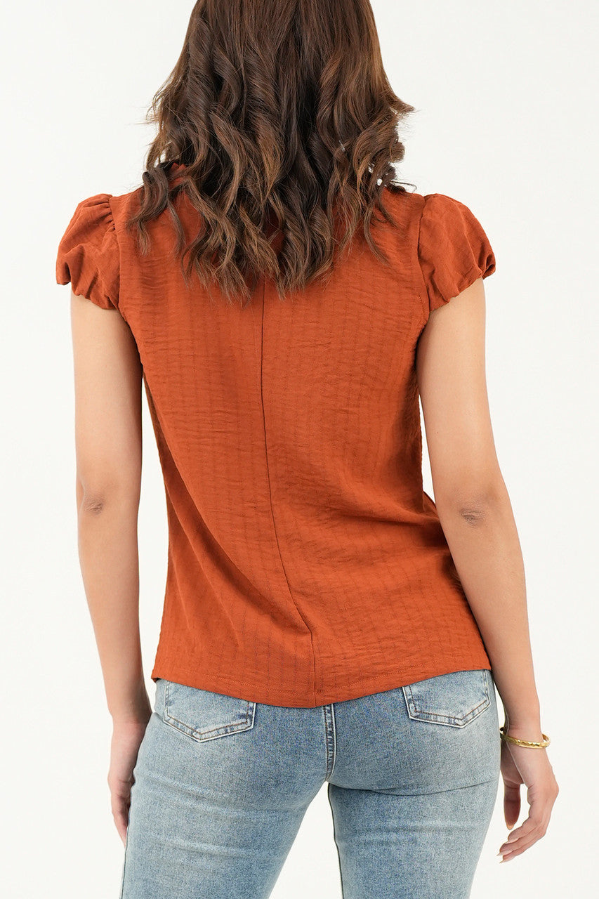 Blusa Bengalina Jacquard con Lazo