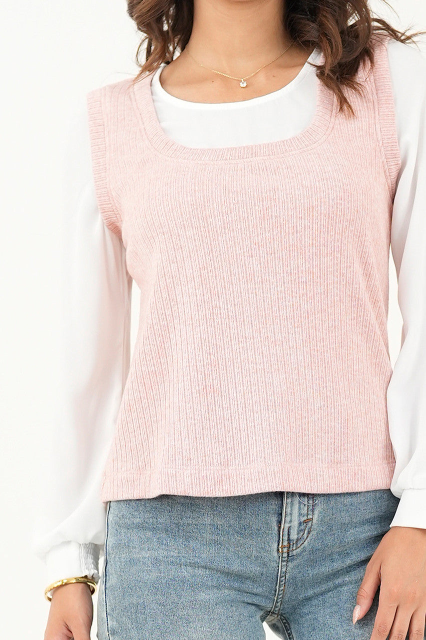 Blusa/Chaleco cuello redondo
