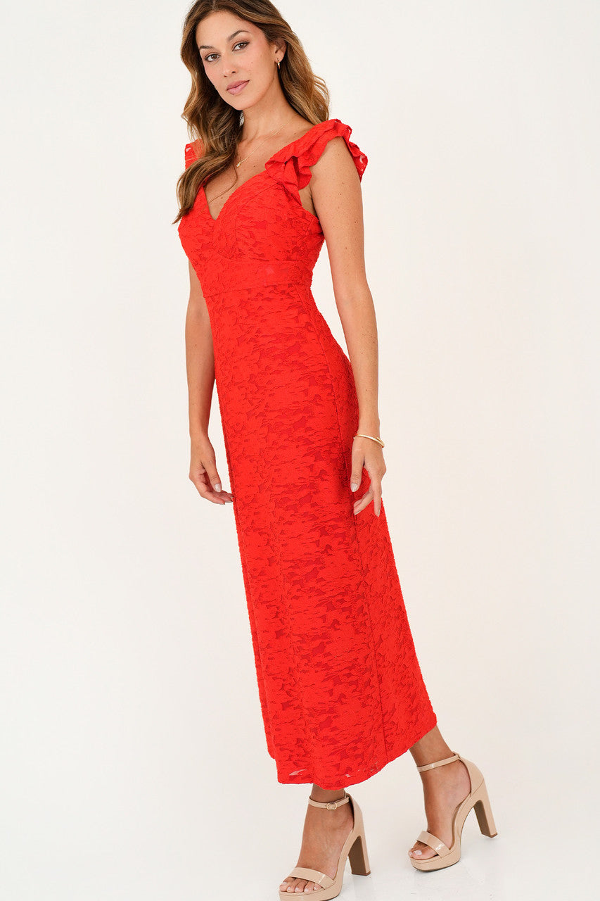 Vestido largo con escote corazón y corte princesa