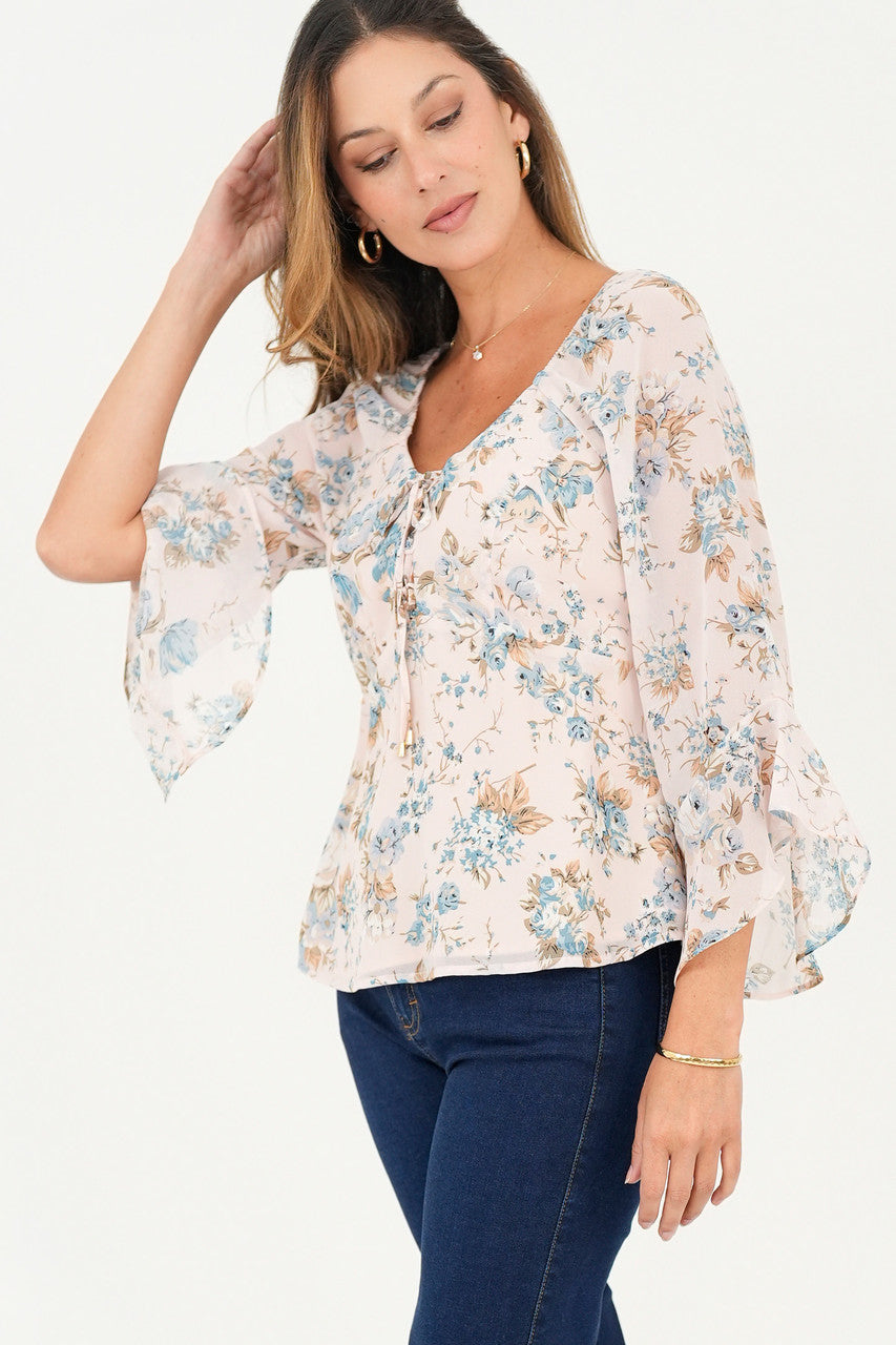 Blusa manga larga.