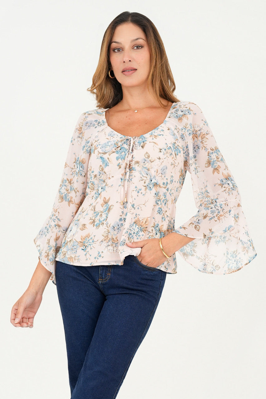 Blusa manga larga.