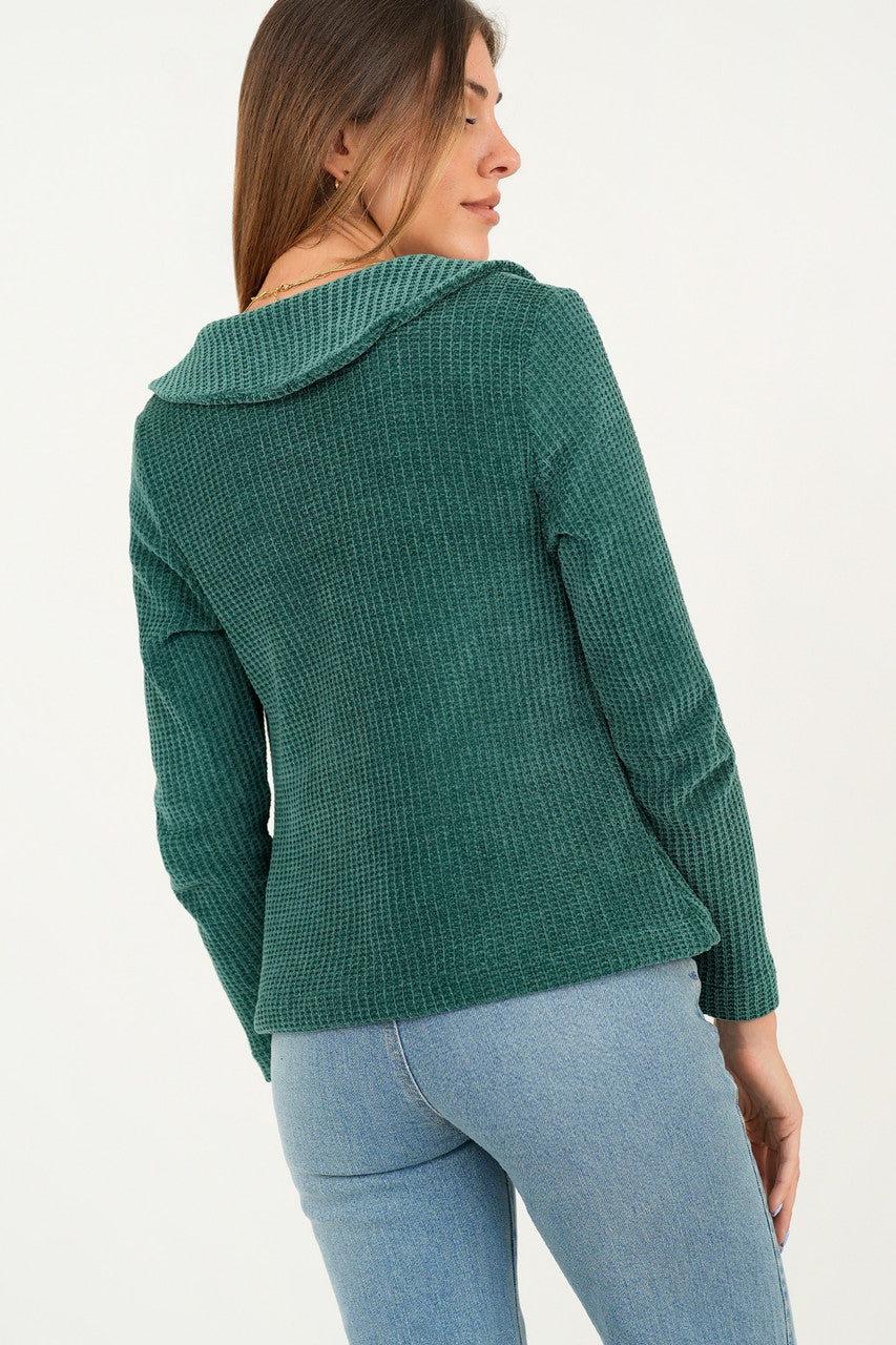 Chompa corta cuello sport