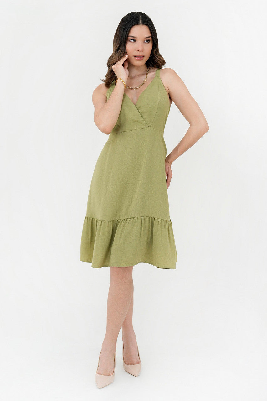 Vestido Corto Copa Cruzada