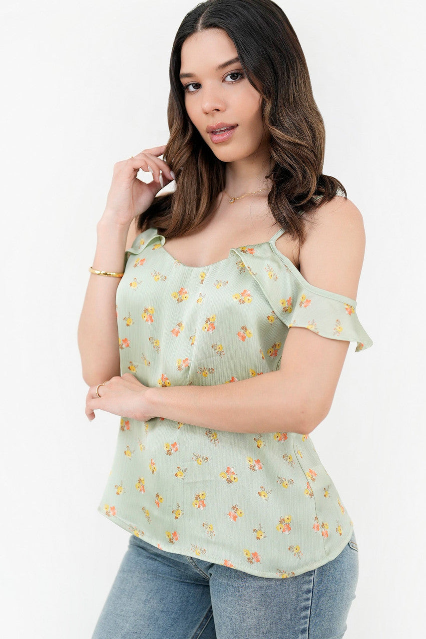 Blusa manga corta shoulder