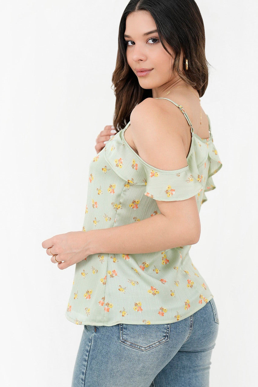 Blusa manga corta shoulder