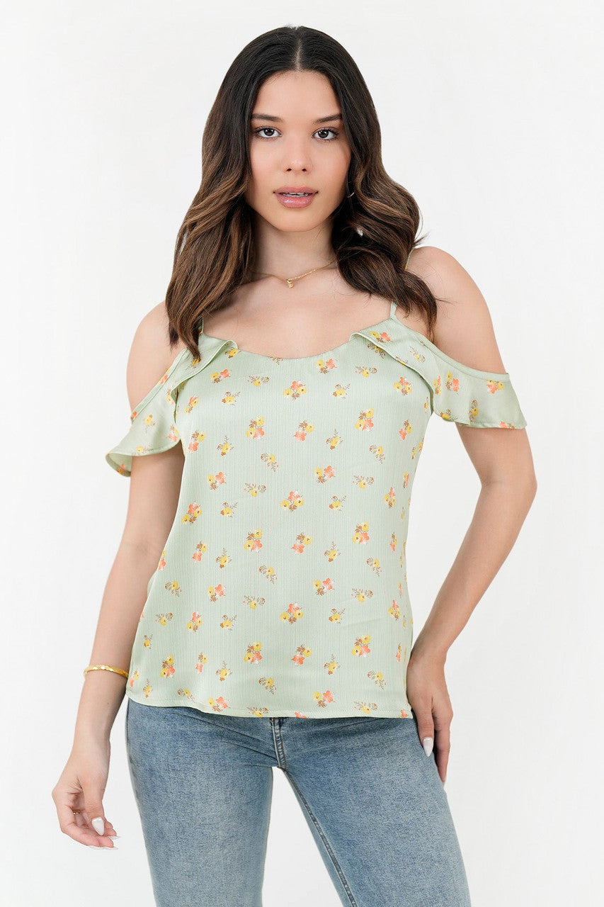 Blusa manga corta shoulder