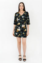 Vestido Corto Manga 3/4 VTD06002CPENEGME