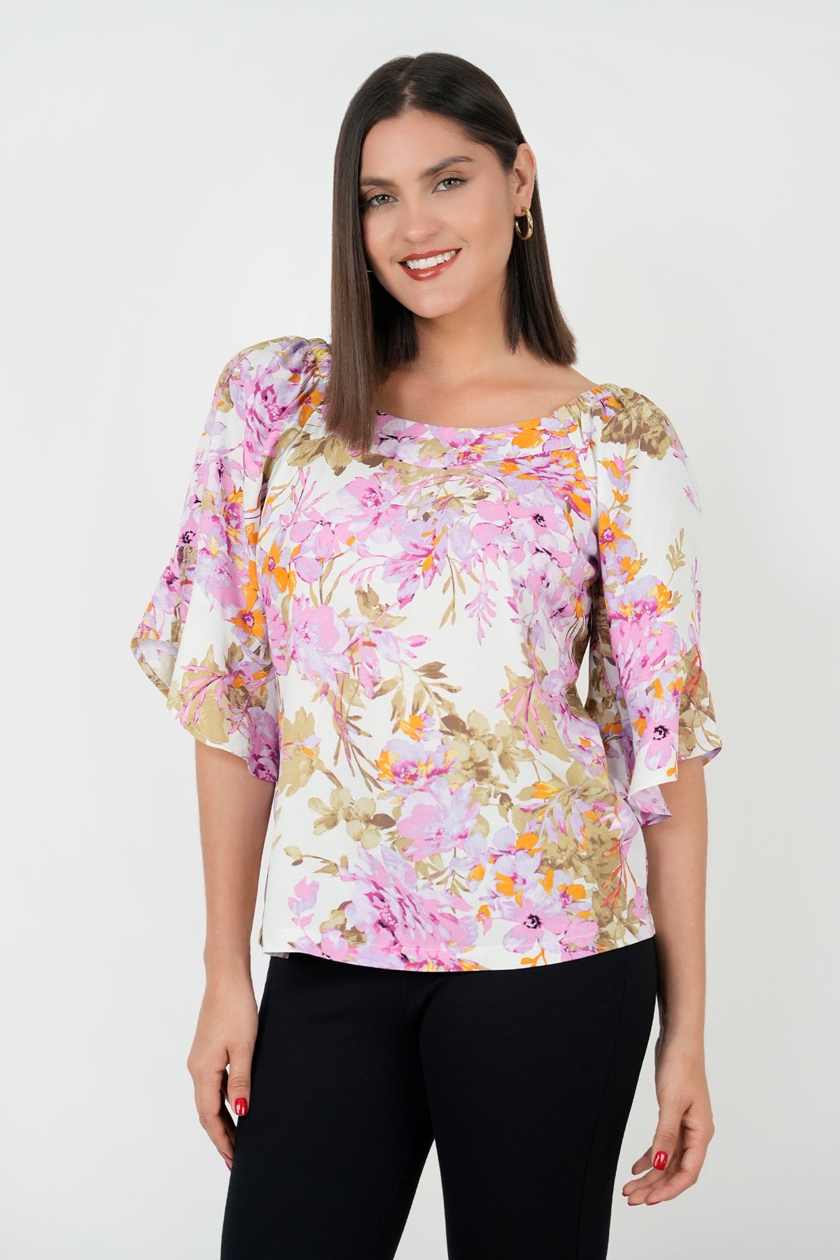 Blusa Manga 3/4 Elástico Cabezamanga BLU04048CRGLILSM