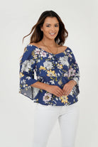 Blusa Manga Acampanada 3/4 Faldón Suelto BLU05044SAVACRSM