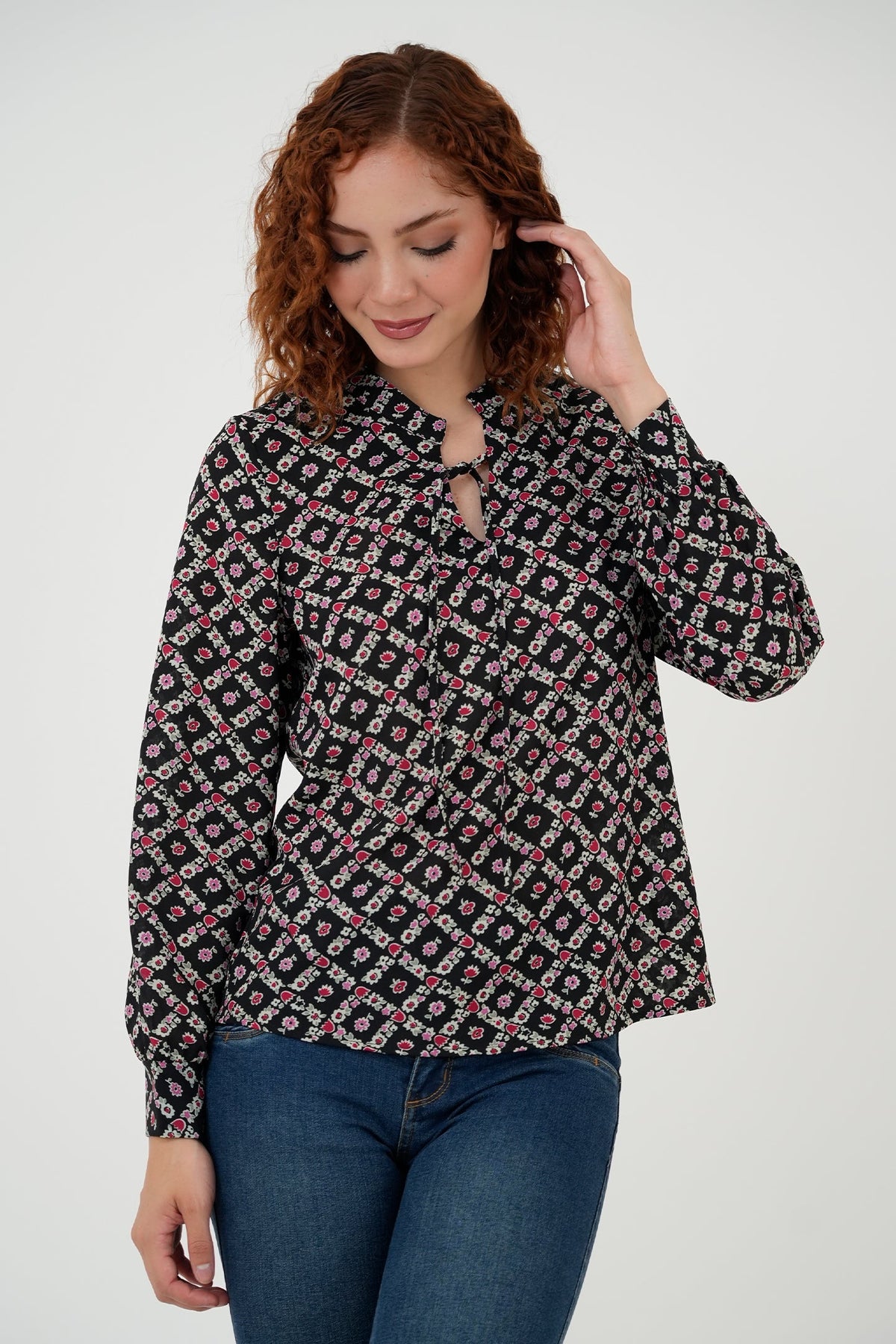 Blusa Manga Larga Cuello Nerhu Anatómico BLU05009GSANFCSM