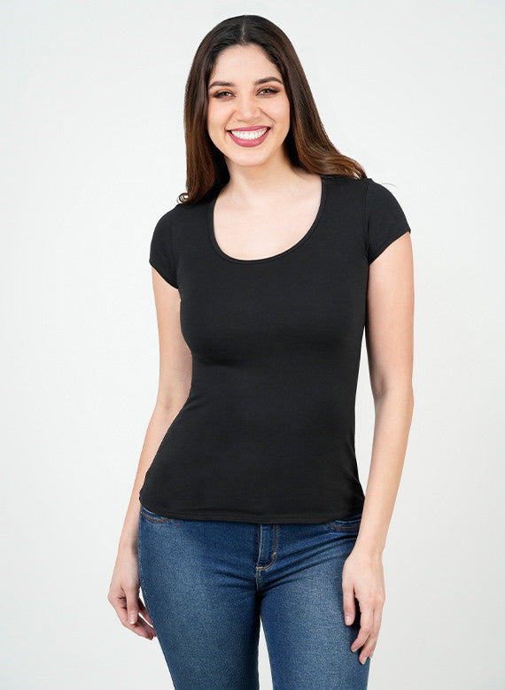 Polo Manga Corta Básico Cuello Redondo POL02151FULNEGXL
