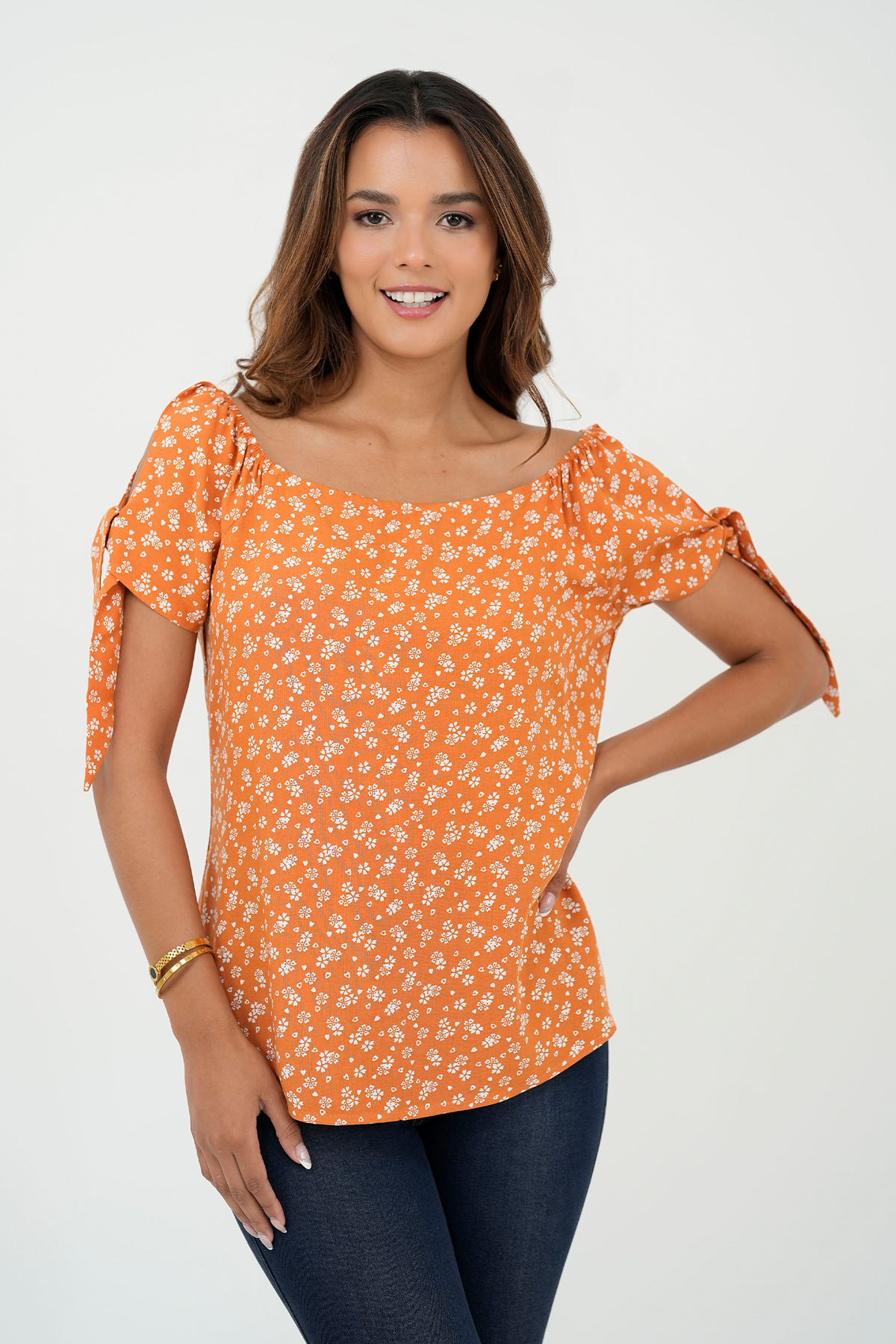 Blusa Manga Corta Tela Chalís Rígida BLU05145CRGLACSM