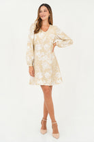 Vestido manga larga escote en V VTD07099LIOBEILA