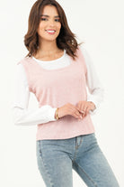 Blusa/Chaleco cuello redondo BLU07091CHPPRSME