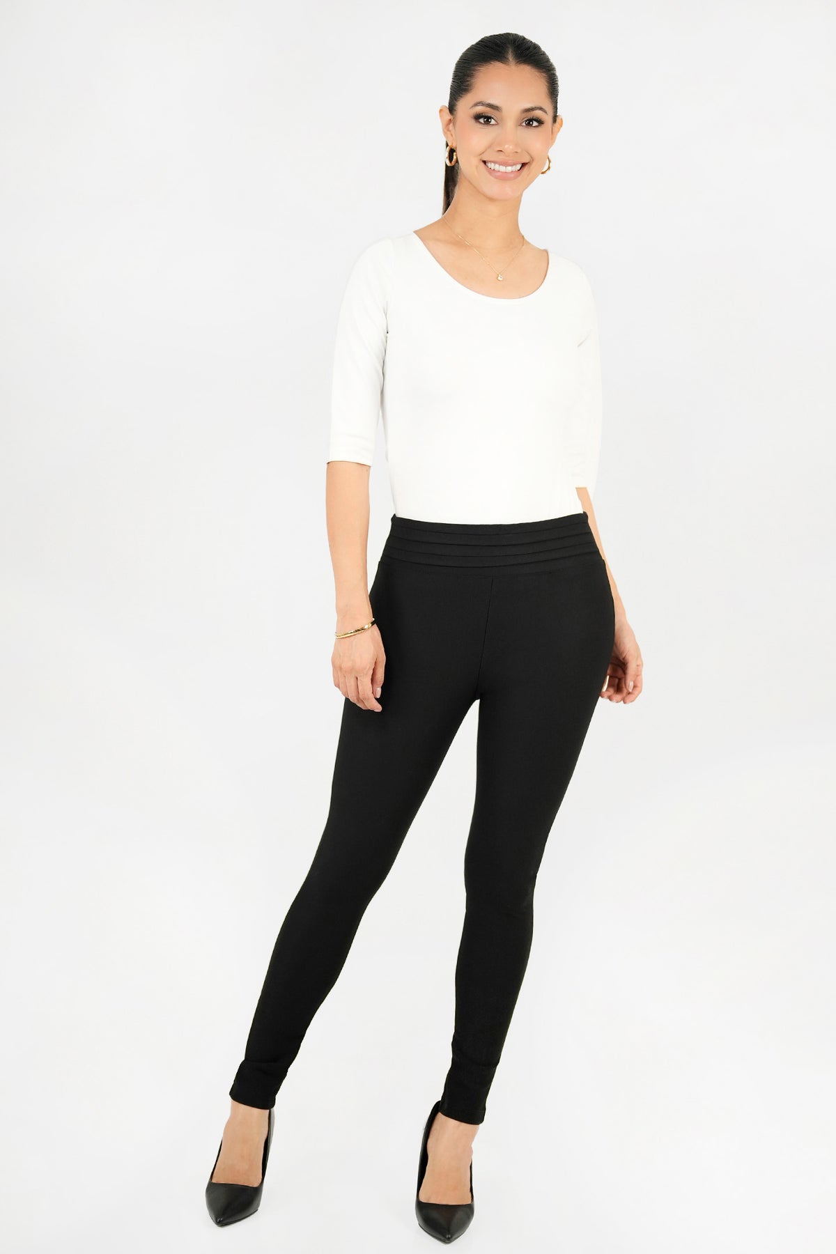 Leggins Moda detalle de bastitas en pretina LEG07140LMANEGSM