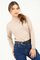 Chompa cuello alto corte clásico CHO07195HVZARNMS