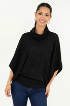 Poncho cuello alto PNO07034CHPNEGME
