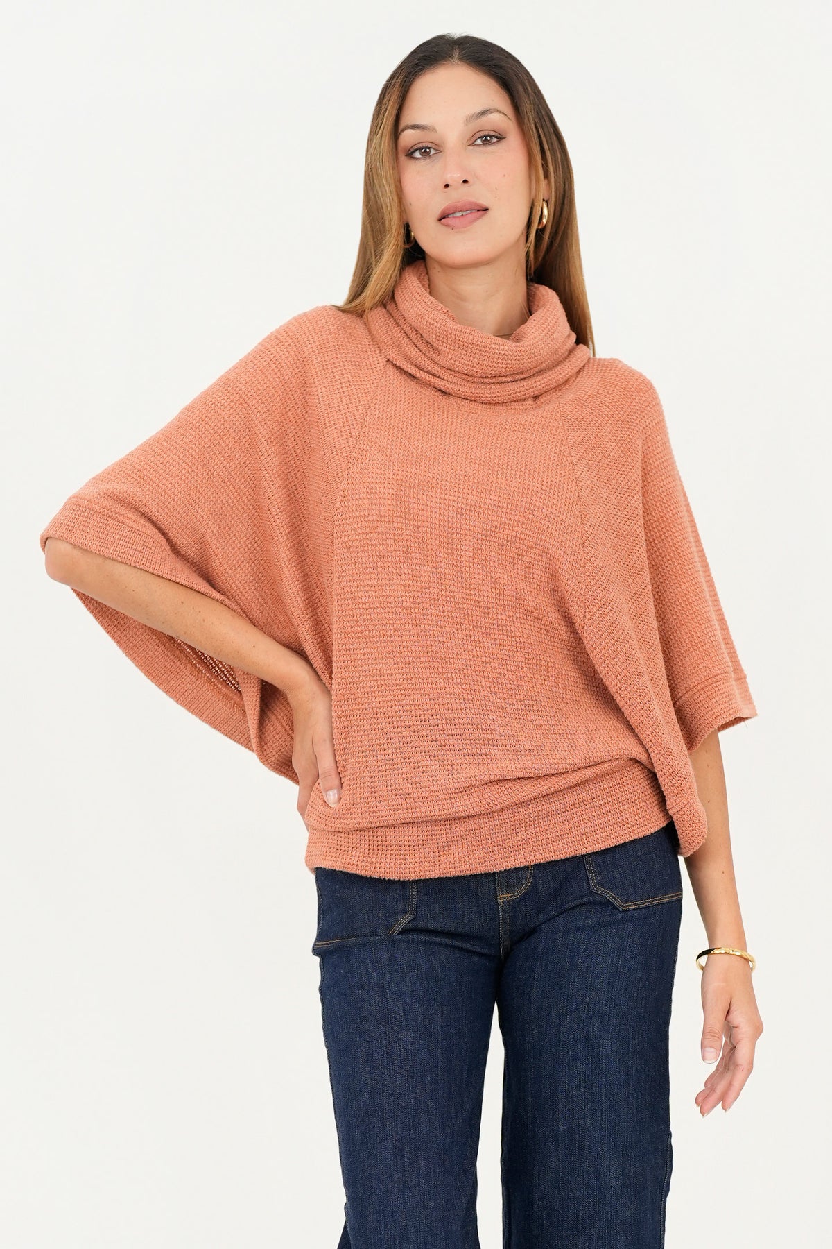 Poncho cuello alto PNO07034CHPMQDME